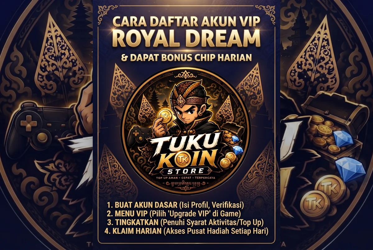 Cara Daftar Akun VIP Royal Dream untuk Dapat Bonus Chip Harian